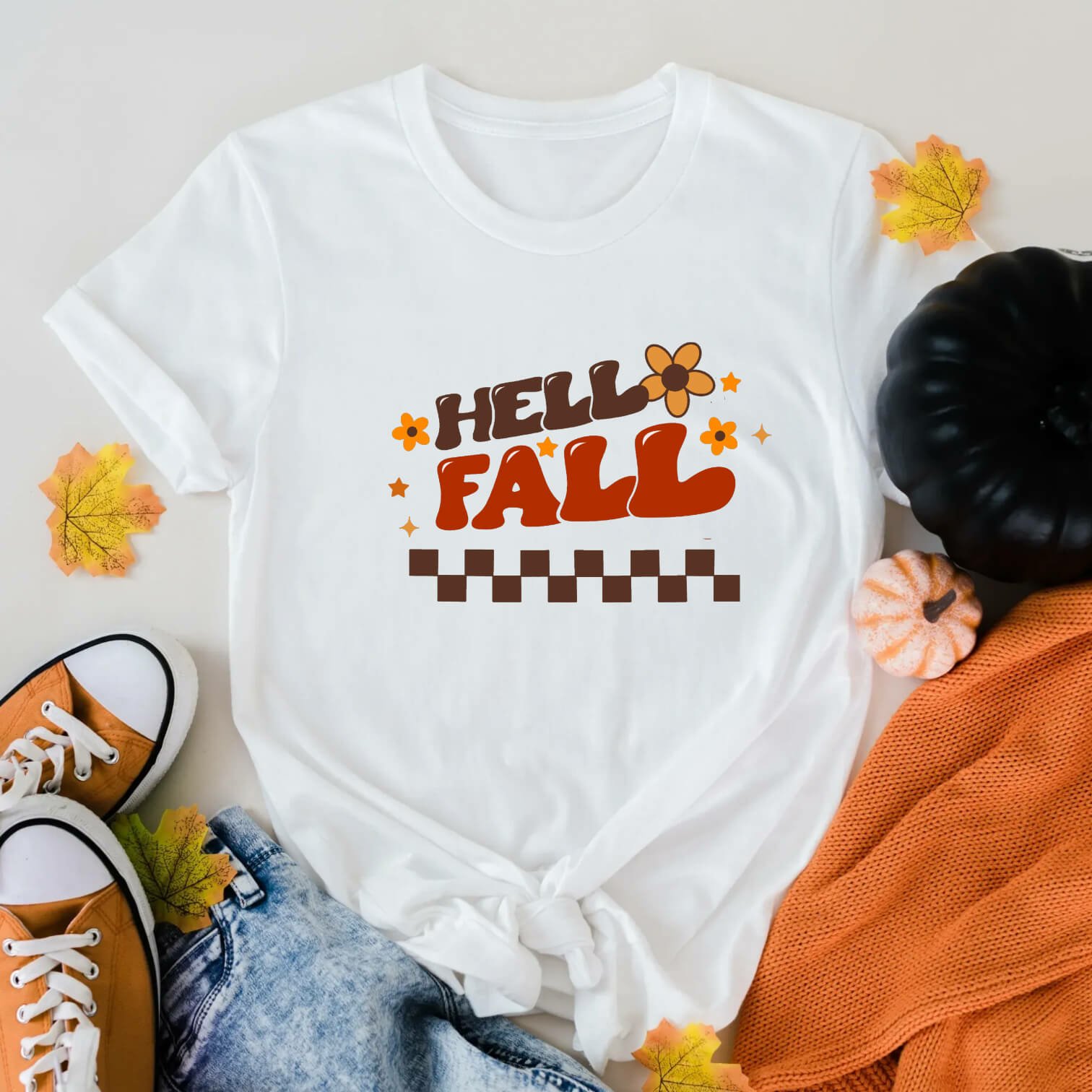 Hello Fall Retro Fall SVG