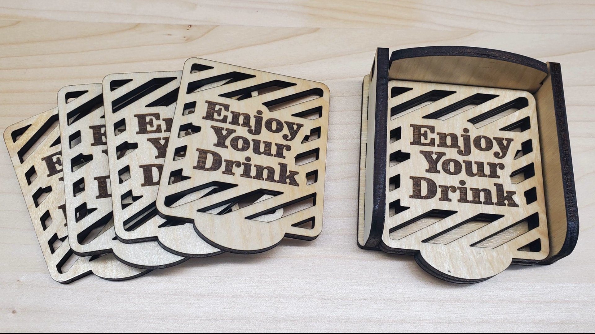 Coaster & Holder laser cutting file