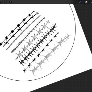 25 Procreate Barbed Wire Brushes